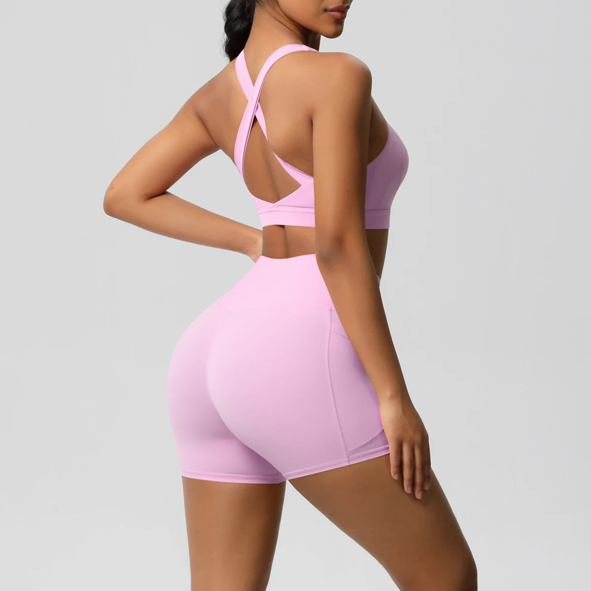 conjunto deportivo con bolsillo para mujer