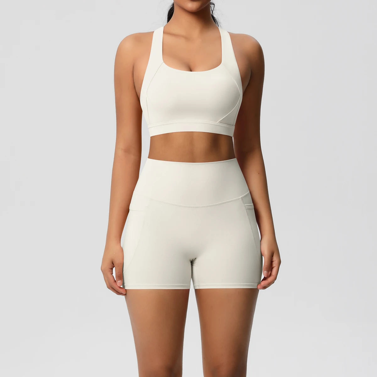 conjunto deportivo con bolsillo para mujer