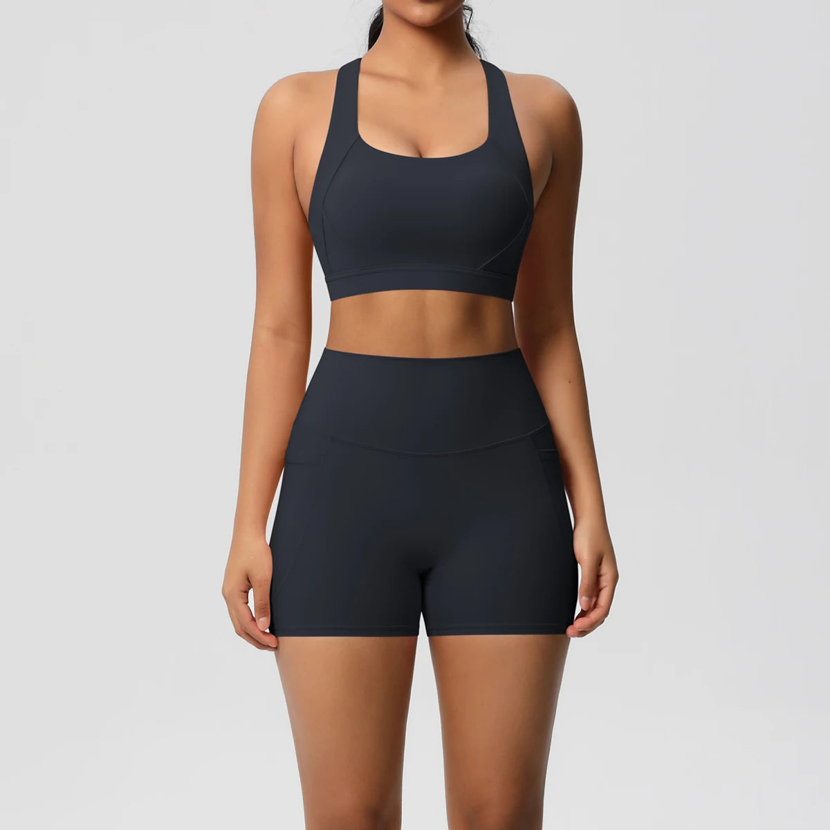 conjunto deportivo con bolsillo para mujer