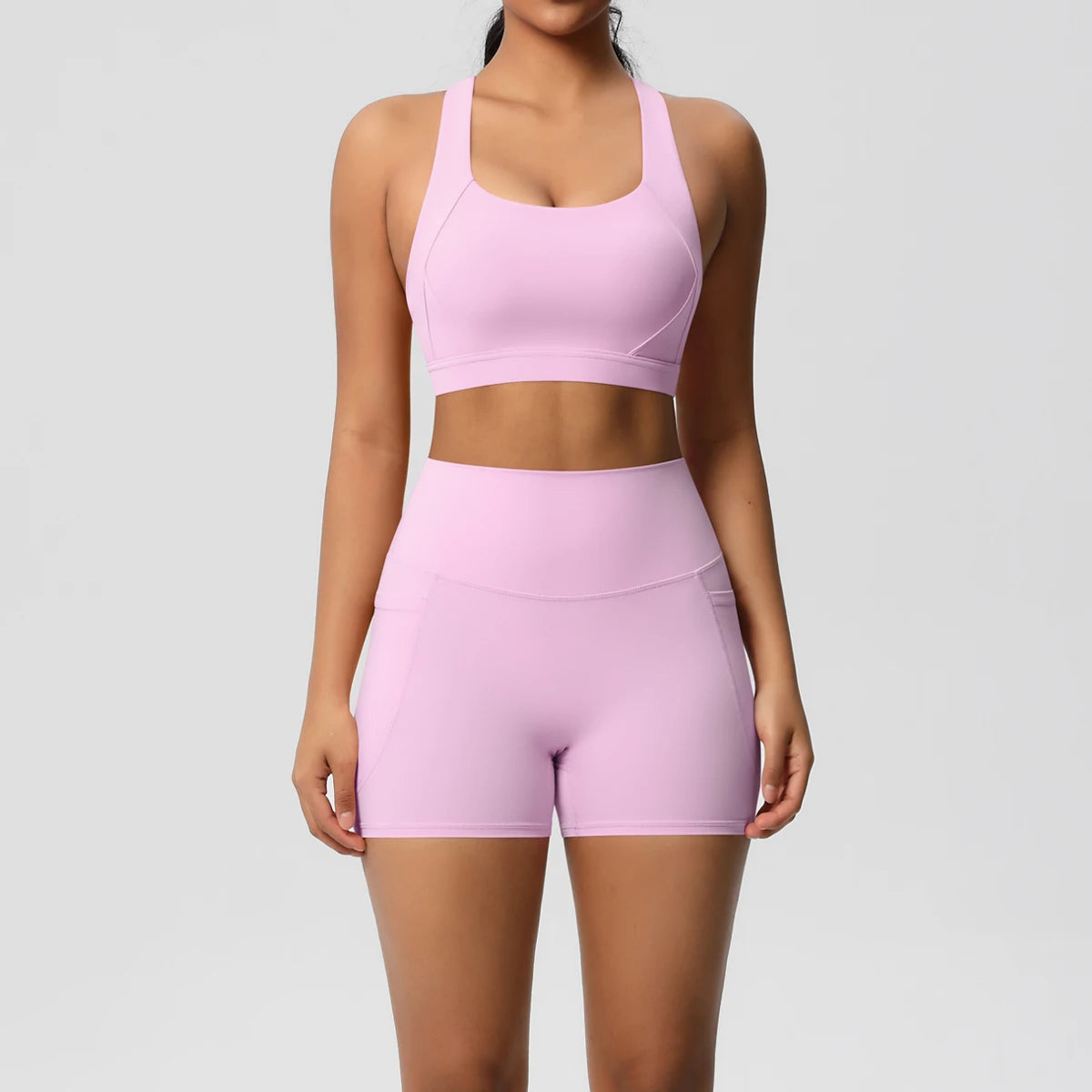 conjunto deportivo con bolsillo para mujer