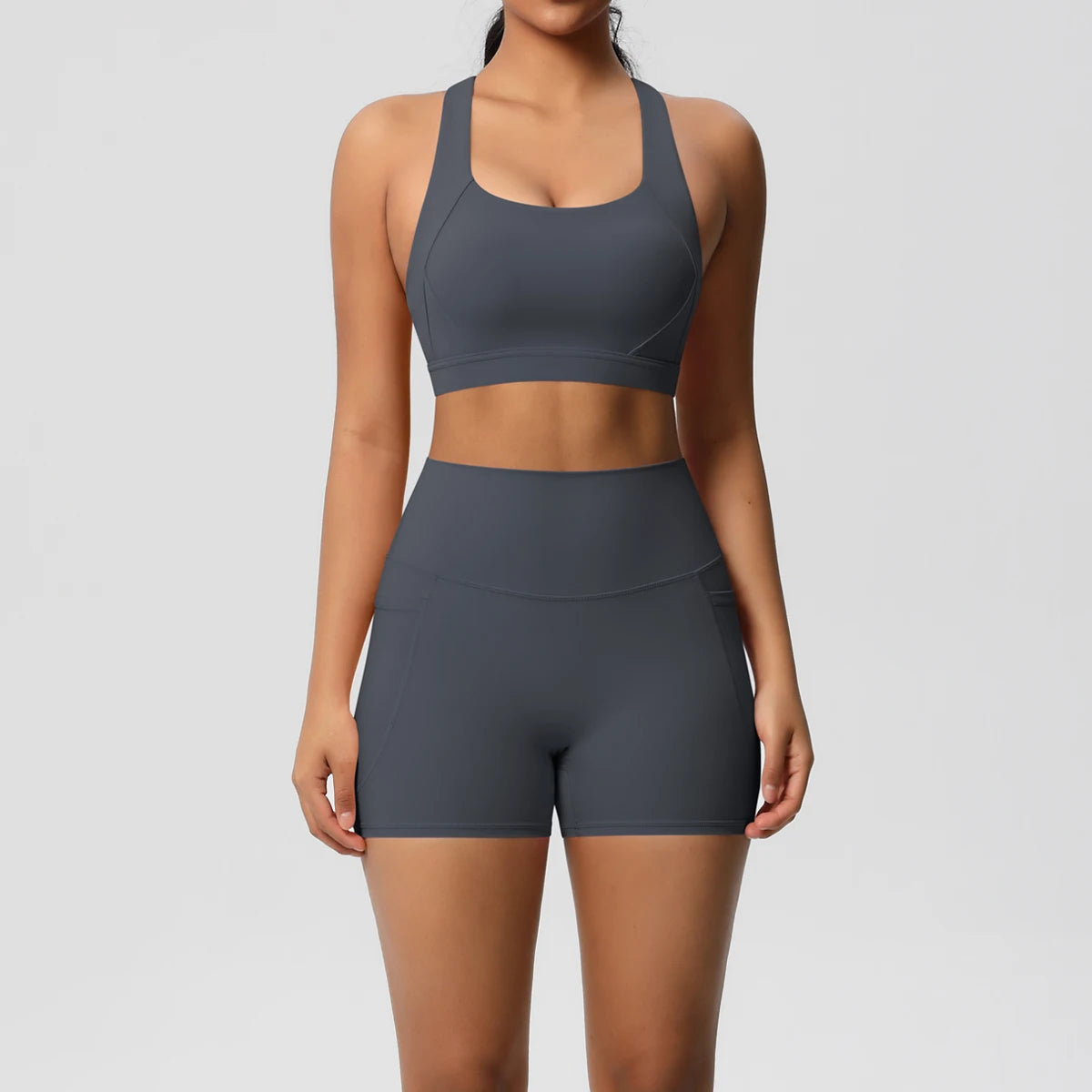 conjunto deportivo con bolsillo para mujer