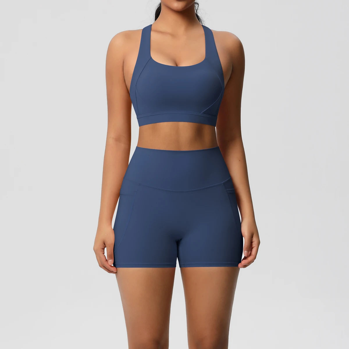 conjunto deportivo con bolsillo para mujer